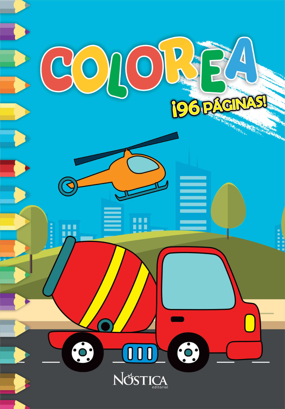 Colorea Transportes. ¡96 páginas!